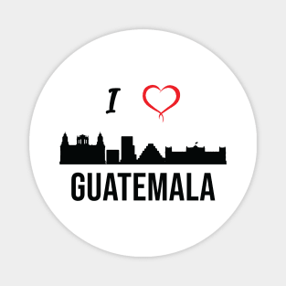 I love Guatemala City Skyline Guatemala Central America Magnet